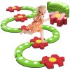 AIYAPLAY 13 PCS Kids Balance Beam, Stepping Stones Set with Non-slip Textured Surface & Bottom, Outdoor Indoor Sensory Toys, Obstacle Course for Toddlers Ages 3-8, Green