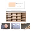 HOMCOM Multi-Storage Shoe Rack w/ 14 Compartments Cushion Moving Shelves Solid Frame Foot Pads Home Office Tidy Organisation Boots Trainers