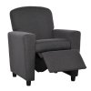 HOMCOM Kids Armchair Children Recliner Sofa Lounger Chair with Footrest for Playroom Bedroom Living Room, Grey