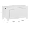 HOMCOM Lift Top Storage Chest Toy Box Organizer with Lid and Safety Hinges for Bedroom Entryway Living Room