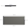 Outsunny Retractable Side Awning, Garden Privacy Screen Divider, Full Cassette Wind Breaker for Hot Tub, Balcony, Terrace, Pool, 400 x 160cm, Dark Grey
