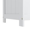 HOMCOM Storage Chest, Modern Storage Trunk with 2 Safety Hinges and Cut-out Handles, Wooden Toy Box for Living Room, Entryway, 76 x 40 x 48 cm