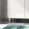 kleankin High Gloss Bathroom Cabinet, Free Standing Storage Cupboard with Drawer and Adjustable Shelf, White