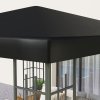 Outsunny 3 x 3(m) Gazebo Canopy Replacement Cover, Garden Gazebo Roof Replacement with Drain Holes, Water Resistant PVC Coating, 370g/ UPF30+, TOP COVER ONLY