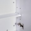HOMCOM Mirror Cabinet, Wall Mount Bathroom Storage Cabinet with Adjustable Shelf, Double Door Cupboard, 60 x 15 x 75 cm