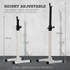 HOMCOM Heavy Duty Weight Stand Barbell Squat Stand Barbell Rack Spotter Gym Fitness Power Rack Holder - Black