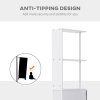 HOMCOM Tall Bathroom Cabinet, Freestanding Bathroom Storage Cabinet with 2-Tier Shelf and Drawers, Narrow Cupboard Storage Unit