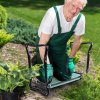 Outsunny 2 in 1 Garden Kneeler Seat, Kneeling Pad Support Bench, Foldable Knee Protector, Green