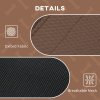 PawHut Raised Dog Bed Waterproof Elevated Pet Cot with Breathable Mesh UV Protection Canopy Brown, for Small Dogs, 61 x 46 x 62cm