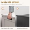 HOMCOM Storage Chest, Modern Storage Trunk with 2 Safety Hinges and Cut-out Handles, Wooden Toy Box for Living Room, Entryway, 76 x 40 x 48 cm