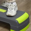 HOMCOM Aerobic Step, 10cm, 15cm & 20cm Height Adjustable Exercise Stepper for Exercise Workout, Nonslip Step Board Great for Home & Office, Grey and Green