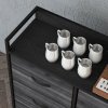 HOMCOM Bedroom Chest of Drawers, Fabric Dresser with 6 Drawers, Storage Organiser Unit with Open Shelf and Metal Frame for Living Room, Entryway