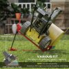 HOMCOM Folding Ride On Lawn Mower Jack Lift, 400 kg Adjustable Steel Lifting Device, Telescopic Maintenance Jack Lifter for Lawnmowers, ATVs, Red