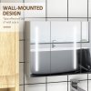 kleankin LED Lighted Bathroom Mirror Cabinet, Wall Mounted Bathroom Storage Cupboard with USB Charge, Adjustable Shelf, 90W x 15D x 70Hcm, High Gloss White