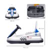 HOMCOM Kids Bumper Car 360° Rotation Spin Waltzer Car 6V Electric Ride On Car with 2 Speeds, Music, Lights for 18-48 Months - White