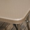 Outsunny 6 Seater Garden Dining Set, Rattan-Style HDPE Garden Furniture Set, Outdoor Dining Table and Chairs with 6 Armchairs and Rectangular Plastic Top Table for Patio, Balcony, Dark Brown