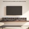 HOMCOM 204 CD Media Display Shelf Unit Set of 2 Blu-Ray Tower Rack w/ Adjustable Shelves Bookcase Storage Organiser, High Gloss Grey