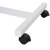 HOMCOM Height Adjustable Over Bed Table with Wheels, C Shaped Laptop Desk, Portable Hospital Bed Table for Living Room, Bedroom
