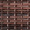 Outsunny Rattan Side Table, Outdoor Coffee Table with Plastic Board Under the Full Woven Table Top for Patio, Garden, Balcony, Mixed Brown