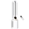 HOMCOM Bladeless Tower Fan with UV Sterilisation & Humidifier, 3-in-1 Air Cooling Fan with Oscillation, 12-Speed, Remote Control, 8H Timer, Sleep Mode, for Home Office, White