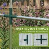 Outsunny Fruit Cage Bird Netting, Heavy Duty Fruit and Vegetable Protection Tent with Zipped Door, Anti Bird, Insects, Small Animals, 1.2 x 3.6 x 1.9m, Black