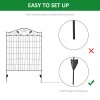 Outsunny Garden Decorative Fence 4 Panels 44in x 12ft Metal Wire Landscape Border Edging