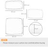 Outsunny Replacement Cushion Covers for Garden Sofa Set, Garden Rattan Sofa Cushion Polyester Cover Replacement Outdoor - No Cushion Included, Cream