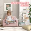 AIYAPLAY Toddler Sofa, Kids Sofa Bed, 2 in 1 Recliner Foldable Kids Armchair with Washable Cushion, Cover, for 1.5-3 Years Old, One Seater, Pink