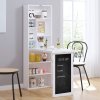 HOMCOM Wall Mounted Computer Desk, Folding Study Table with Board and Bookshelf, Multifunctional Floating Writing Desk for Home Office