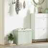 HOMCOM Shoe Bench with Padded Seat Cushion and Flip-Drawer, Shoe Cabinet Holds up to 120kg for Hallway, Entryway and Porch, 62x26x47.5cm