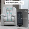 HOMCOM Riser and Recliner Chair for the Elderly, Quick Assembly, Lift Chair with Vibration Massage, Remote Control, Side Pockets, Pocket Spring, Cup Holder, Light Grey