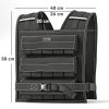 SPORTNOW 15KG Adjustable Weighted Vest, Weight Vest with 15 Metal Weights, Adjustable Straps and Reflective Strips, for Men and Women Running Cardio Exercise Strength Training
