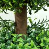 HOMCOM Set of 2 Decorative Artificial Trees, Topiary Ball-shaped Boxwood Trees in Pot, Fake Plants for Home Indoor outdoor Decor, 100cm, Green