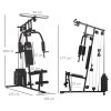 HOMCOM Multi Gym with Weights, Multifunction Home Gym Machine with 45kg Weight Stack for Full Body Workout and Strength Training