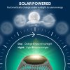 Outsunny Rattan Solar Lamp, Garden Solar Lantern with Auto On/Off Light, IP44 Waterproof, Decorative Outdoor Rattan Lamp for Porch, Pathway, Grey