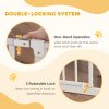 PawHut Dog Gate Wide Stair Gate w/ Door Pressure Fit Pets Barrier for Doorway, Hallway, 76H x 75-95W cm - White