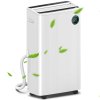 HOMCOM 16L/Day Dehumidifier with Air Purifier and HEPA Filter, UVC, Ioniser, 5.5L Water Tank, 24H Timer, for Home Damp, Condensation, Mould and Laundry Drying, White