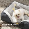 PawHut Dog Sofa Bed Pet Bed Dog Mattress with Removable Washable Cover, Anti-Slip Bottom, for Small Sized Dogs, 70L x 50W x 18Hcm - Charcoal Grey