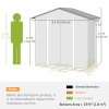 Outsunny 6.5 x 3.5ft Metal Garden Shed, Outdoor Storage Shed for Tool Organization with Double Sliding Doors and 4 Vents for Garden, Patio, Brown Wood Effect