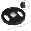 SPORTNOW Olympic Weight Plates Set, Metal and Rubber Bumper Plates Weights Discs with 2