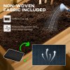 Outsunny Wall-mounted Wooden Garden Planters with Trellis, Drainage Holes and 3 Movable Planter Boxes, Wall Raised Garden Bed for Patio, Natural
