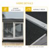 PawHut Rabbit Hutch Outdoor with Run Guinea Pig Hutch 2-Tier Bunny Cage w/ Wheels No-Leak Plastic Tray 157.4 x 53 x 99.5 cm - Grey