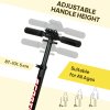 HOMCOM Foldable Kick Scooter with Double Shock Absorption and Big Wheels, Height Adjustable Aluminium Frame Big Wheel Scooter for 14+ Teens Adult - Yellow