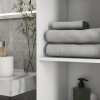 kleankin High Gloss Slim Bathroom Cabinet, Free Standing Bathroom Storage Cabinet with 2 Open Shelves, 2 Door Cupboards and Adjustable Shelves, White