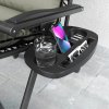 Outsunny Zero Gravity Chairs Set of 2, Folding Reclining Garden Chair, Outdoor Sun Lounger with Cushion, Garden Recliner Chairs with Headrest and Cup Phone Holder Tray for Beach, Grey