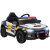 AIYAPLAY Kids Electric Ride on Police Car, 12V Battery Powered Cop Car with Remote Control, Music, Horn, Siren, Flashing Lights, Children Electric Vehicle for 3-5 Years, Multicoloured