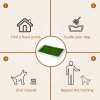 PawHut Dog Toilet, Puppy Training Pad Indoor, Portable Puppy Pad with Artificial Grass, Grid Panel, Tray, 46.5 x 34cm