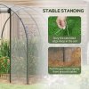 Outsunny 3 x 2 x 2m Polytunnel Greenhouse with Roll-up Door and Mesh Window, Walk-in Grow House Tent with Plastic Cover and Steel Frame, Clear