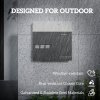 HOMCOM Wall Mounted Post Box with Viewing Window, 2 Lock, Modern Galvanised Steel Mailbox with Copper Core, Weatherproof Letterbox for Outdoor Use, Easy to Install, Charcoal Grey
