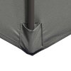 Outsunny 3(m) Cantilever Parasol 360 Rotation Roma Umbrella Hanging Sun Shade with Aluminium Frame, Tilt Crank, 8 Ribs and Cross Base, Dark Grey